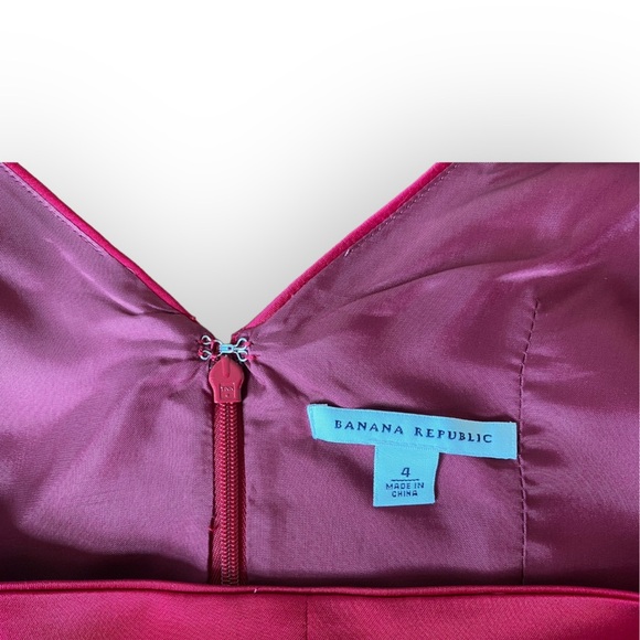 Banana Republic red cocktail dress size 4 - Picture 8 of 10